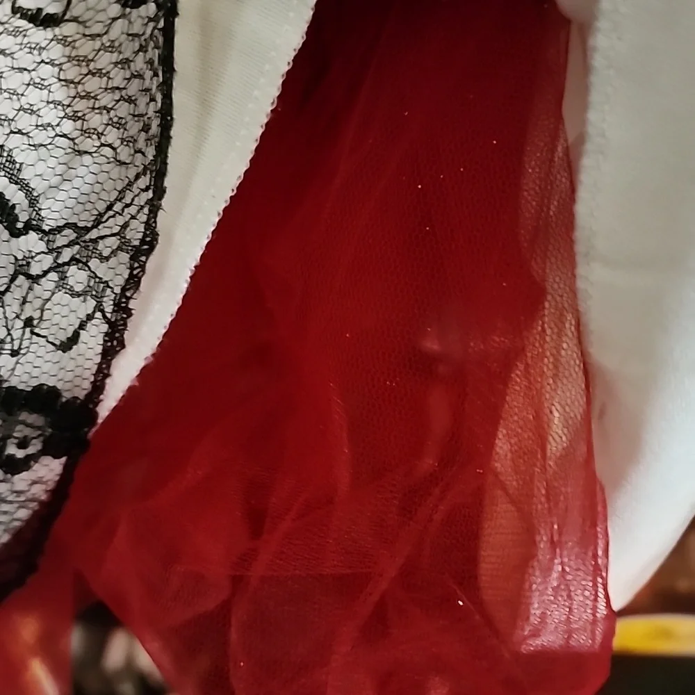 Spirit Black Lace and Red Tulle Costume Accent - Picture 4 of 5